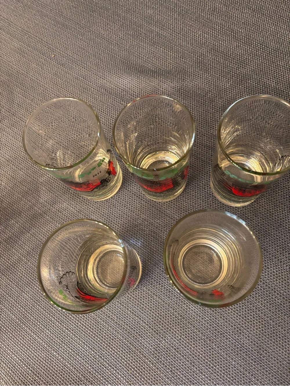 Vintage Libbey 1950’s Set of 5 For Maxwell 1911 drinking glasses perfect